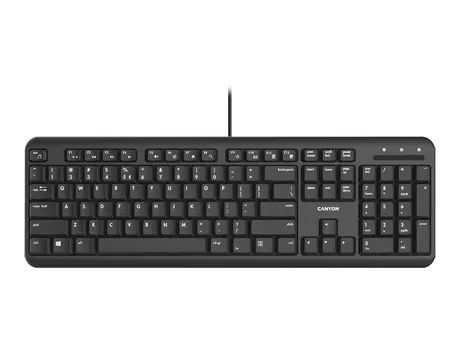 Клавиатура проводная Canyon HKB-20, USB, Черный CNS-HKB02-RU