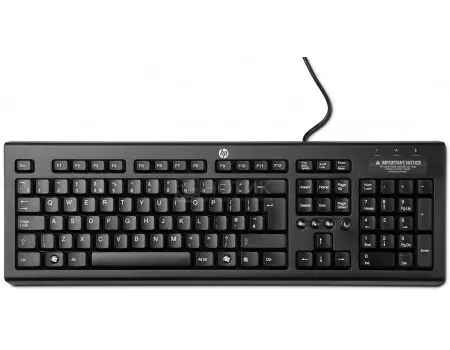Клавиатура проводная HP Classic Wired Keyboard, USB, Черный