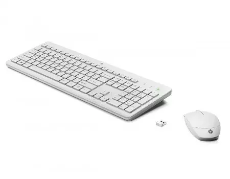 Комплект беспроводной клавиатура+мышь HP 230, Wireless, Белый 3L1F0AA