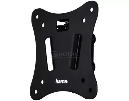 Кронштейн Hama H-118660 10"-26" макс.25кг, VESA: 75х75, 100х100, настенный наклон. Черный