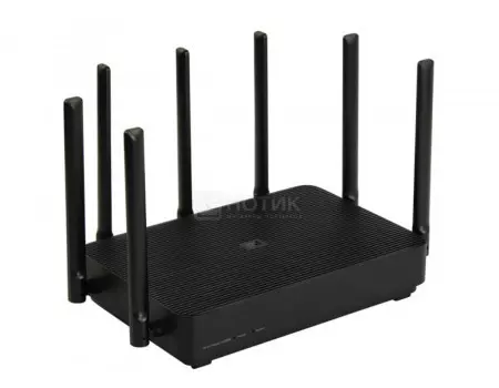 Маршрутизатор Xiaomi Mi AIoT Router AC2350, 10/100/1000, 3xLAN, 1xWAN, WiFi 802.11ac до 450 Мбит/с / 1733 Мбит/с (2,4 и 5 ГГц), Черный DVB4248GL