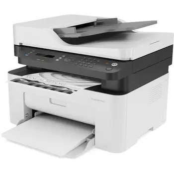 МФУ лазерное монохромное HP Laser 137fnw, A4, ADF, 20стр/мин, 128Мб, USB, LAN, Wi-Fi, Факс, Белый/Черный 4ZB84A