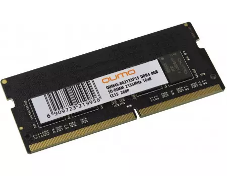 Модуль памяти Qumo SO-DIMM DDR4 8ГБ PC4-17000 2133MHz 1.2V, CL15, QUM4S-8G2133P15