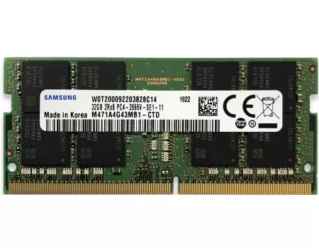 Модуль памяти Samsung SO-DIMM DDR4 32ГБ PC4-21300 2666MHz 1.2V, CL19, M471A4G43MB1-CTD