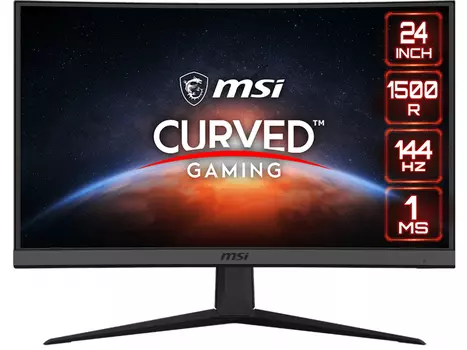 Монитор 23,6” MSI Optix G24C6, FHD, VA, Curved, 2xHDMI, DP, Черный 9S6-3BA01T-039