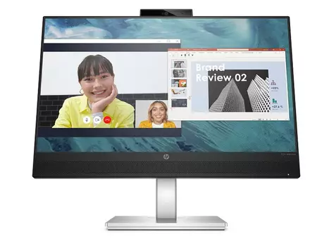 Монитор 23,8" HP M24 Webcam, FHD, IPS, HDMI, DP, USB Type-C, 2xUSB 3.1, Черный/Серебристый 459J3AA