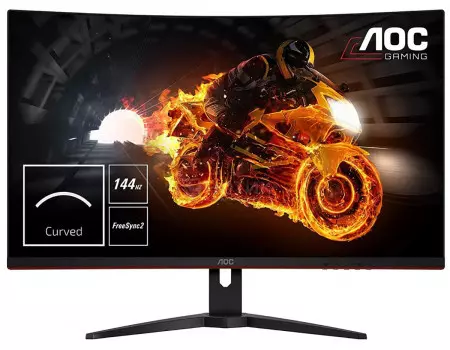 Монитор 31,5" AOC C32G1, FHD, VA, Curved, 2xHDMI, DP, VGA, Черный/Красный C32G1