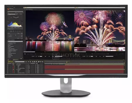 Монитор 31,5" Philips 328P6AUBREB, QHD, IPS, VGA, HDMI, DP, 2xUSB 3.1, USB-C, RJ-45, Черный 328P6AUBREB/00