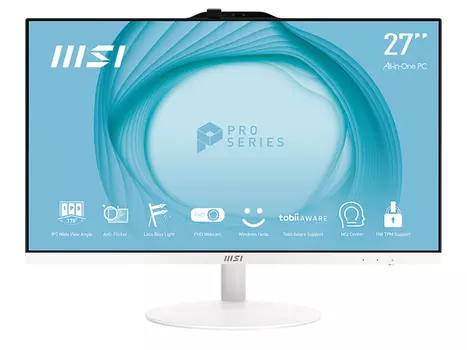Моноблок AIO MSI PRO AP272 13M-437XRU 9S6-AF8312-437 (27", Core i7 13700, 16Gb/ SSD 1024Gb, UHD Graphics 770) Белый