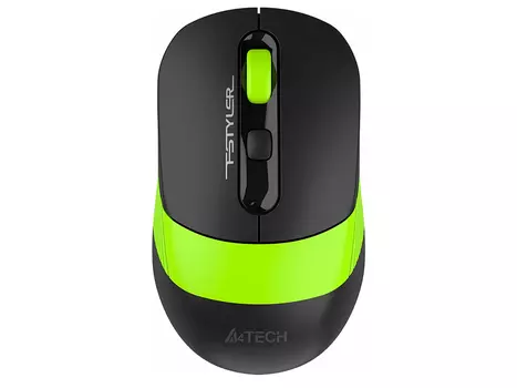 Мышь беспроводная A4Tech Fstyler FG10CS Air, 2000dpi, Wireless/USB, Черный/Зеленый FG10CS AIR SPORTS GREEN