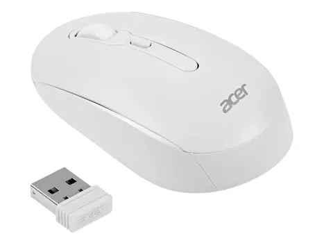 Мышь беспроводная Acer OMR308, 1600dpi, Bluetooth/Wireless, Белый ZL.MCECC.023