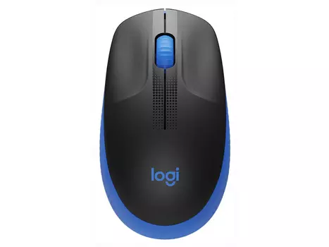 Мышь беспроводная Logitech M190, 1000dpi, Wireless/USB, Черный/Синий, 910-005907