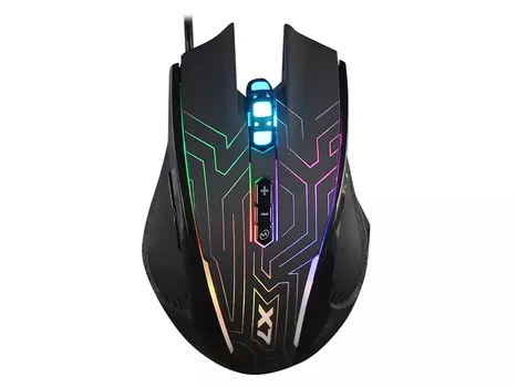 Мышь проводная A4Tech X87, 2400dpi, USB, RGB, Черный, X87 (MAZE)