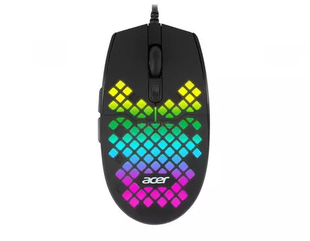 Мышь проводная Acer OMW134, 6400dpi, RGB, Черный ZL.MCEEE.018