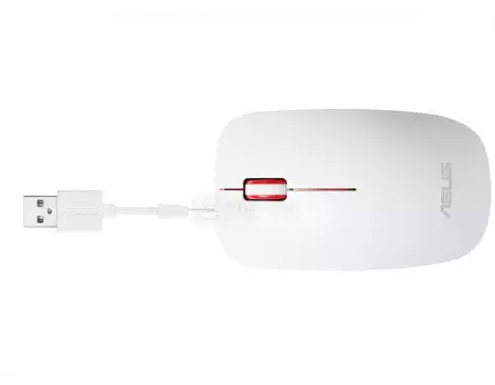Мышь проводная ASUS UT300, 1000dpi, USB, Белый (Красный) 90XB0460-BMU020