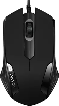 Мышь проводная Canyon CM-02, 1000dpi, USB, Черный CNE-CMS02B