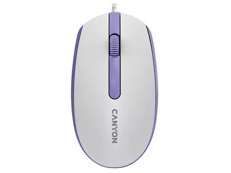 Мышь проводная Canyon M-10, 1000dpi, Белая лаванда (White lavender) CNE-CMS10WL