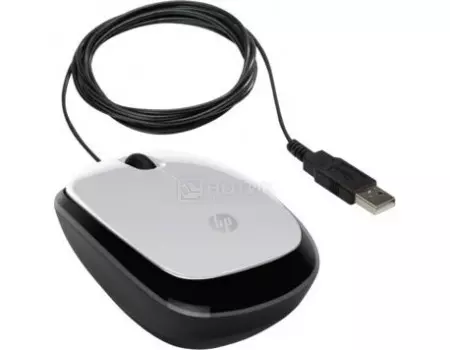 Мышь проводная HP X1200, 1200dpi, Серебристый/Черный 2HY55AA