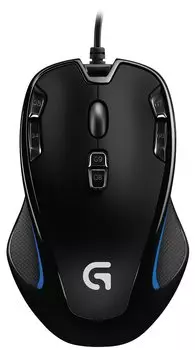 Мышь проводная Logitech G300s 2500dpi , Черный/Синий 910-004345