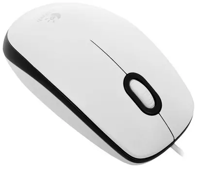 Мышь проводная Logitech M100, 1000dpi, USB, Белый 910-005004