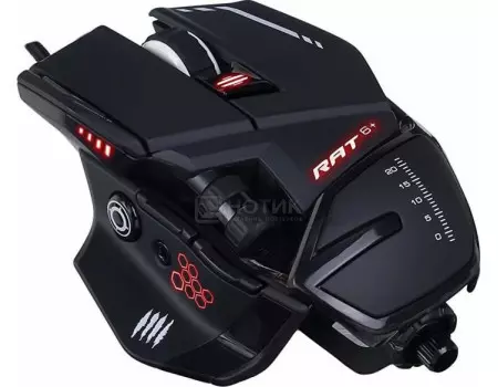 Мышь проводная Mad Catz R.A.T. 6+, USB, 12000dpi, MR04DCINBL000-0 Черный