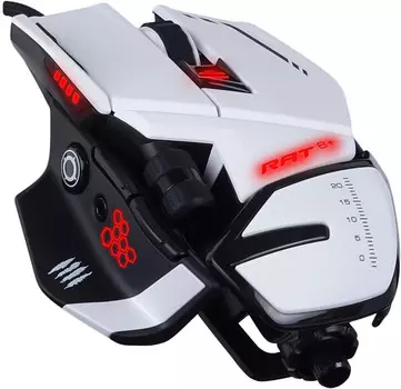 Мышь проводная Mad Catz R.A.T. 6+, USB, 12000dpi, MR04DCINWH000-0 Белый