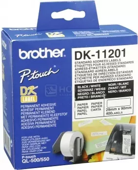 Наклейки адресные Brother DK-11201 DK11201, 29 x 90 мм, 400шт