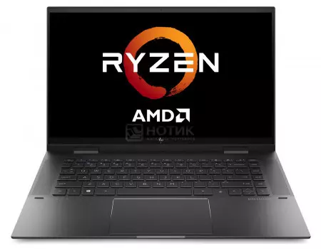Ноутбук HP Envy x360 15-eu0034ur (15.60 IPS (LED)/ Ryzen 5 5500U 2100MHz/ 8192Mb/ SSD / AMD Radeon Graphics 64Mb) MS Windows 10 Home (64-bit) [4E1R2EA]