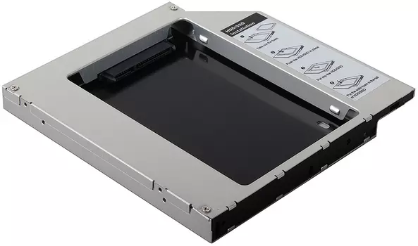 Переходник Optibay AgeStar SSMR2S для установки в ноутбук/моноблок SSD/HDD SATA вместо DVD-привода (12,5mm) SSMR2S