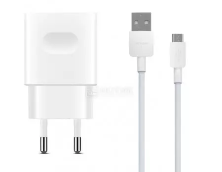 Сетевое зарядное устройство Huawei AP32 White с кабелем micro USB, 1xUSB 2A, Белый 55030820