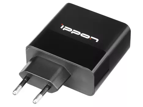 Сетевое зарядное устройство Ippon CW45, USB Type-A, USB Type-C, до 45Вт, Черный CW45 Black