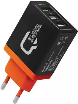 Сетевое зарядное устройство Qumo Charger 0019, до 30Вт, 3xUSB (2.4A/ 2.1A/ 2.1A) Черный Charger0019Black