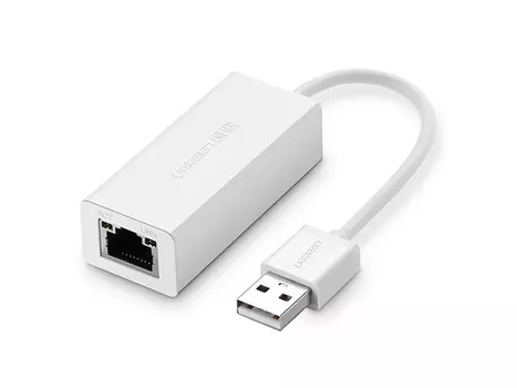 Сетевой адаптер UGREEN CR110, USB 2.0 на RJ-45 (100 Mb), Белый 20253
