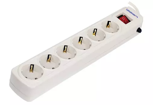 Сетевой фильтр Ippon BK232, 6 розеток, 3м, Белый