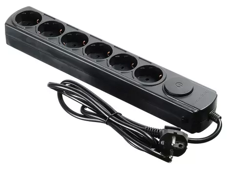 Сетевой фильтр Ippon BK-252, 6 розеток, 5м, Черный BK252 Black