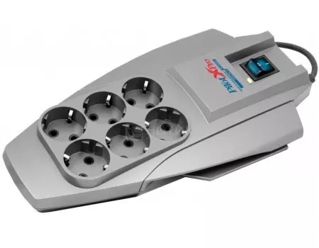 Сетевой фильтр ZIS Pilot X-Pro, 6 розеток, 1.8м, Серый, Pilot X-Pro 1.8M