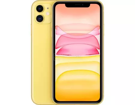 Смартфон Apple iPhone 11 64Gb Yellow (iOS 13/A13 Bionic 2650MHz/6.10" 1792x828/4096Mb/64Gb/4G LTE ) [MWLW2RU/A]