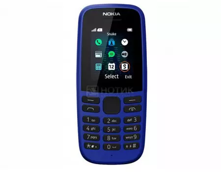 Смартфон Nokia 105 SS ТА-1203 (без ЗУ) (/ /1.77" 160x120//0.04Gb/ ) [16KIGL01A19]