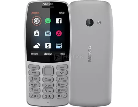 Смартфон Nokia 210 Gray (/ /2.40" 320x240//0.01Gb/ ) [16OTRD01A03]