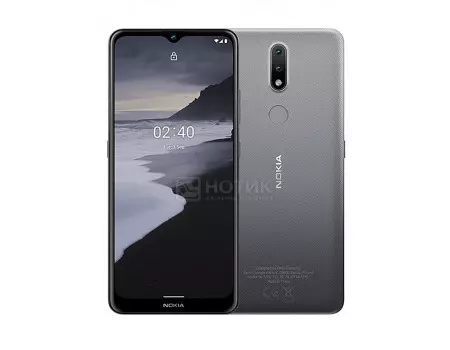 Смартфон Nokia 2.4 3/64Gb Grey (Android 10.0/MT6762 2000MHz/6.50" 1600x720/3072Mb/64Gb/4G LTE ) [719901126571]