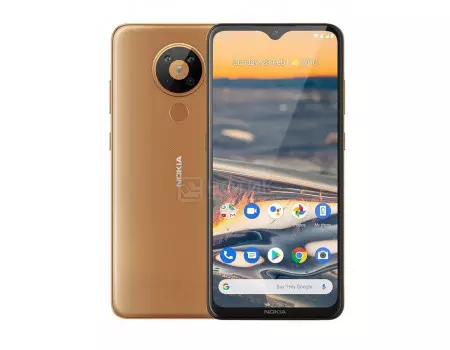 Смартфон Nokia 5.3 4/64Gb Sand (Android 10.0/SDM660 2000MHz/6.55" 1600x720/4096Mb/64Gb/4G LTE ) [6830AA004452]