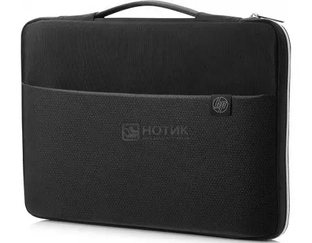 Сумка-чехол 14” HP Carry Sleeve, 3XD34AA, Синтетика, Черный (серебряная подкладка)