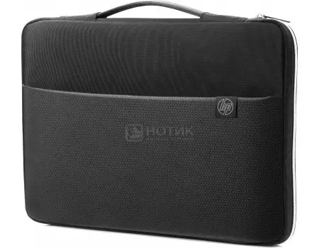 Сумка-чехол 15,6” HP Carry Sleeve, 3XD36AA, Синтетика, Черный/Серебристый