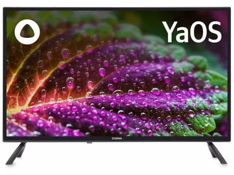 Телевизор DIGMA 32" LED, HD, Smart TV (Яндекс.ТВ), Звук (16 Вт (2x8 Вт)), 3xHDMI, 2xUSB, 1xRJ-45, Черный, DM-LED32SBB31