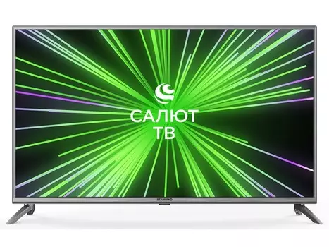 Телевизор Starwind 43" LED, UHD, Smart TV (Салют ТВ), Звук (16 Вт (2x8 Вт), 3xHDMI, 2xUSB, RJ-45, Серебристый (Стальной) SW-LED43UB403