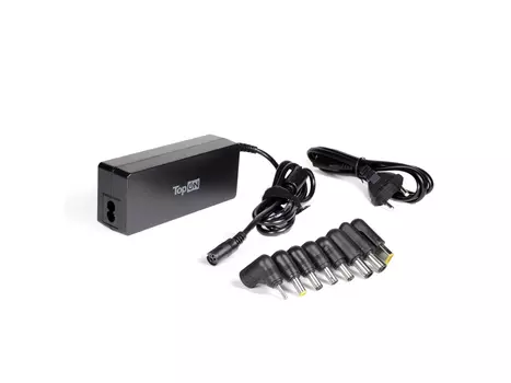 Универсальное зарядное устройство TopON TOP-UNIV-8 для ноутбуков и цифровой техники (8 коннекторов), 90Вт, Черный TOP-UNIV-8 Черный