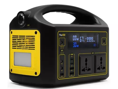 Универсальный внешний аккумулятор TopON TOP-X220, до 300 Вт, 3xDC, 2xAC, 2xUSB, 2xType-C, XT30, 160800mAh (578 Wh) Черный Черный