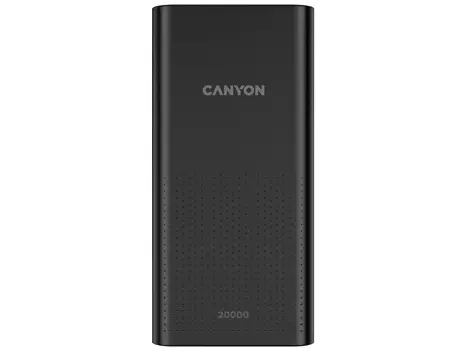 Внешний аккумулятор Canyon PB-2001, 20000 мАч, 10Вт, 5В/2.1A, 2xUSB, Черный CNE-CPB2001B
