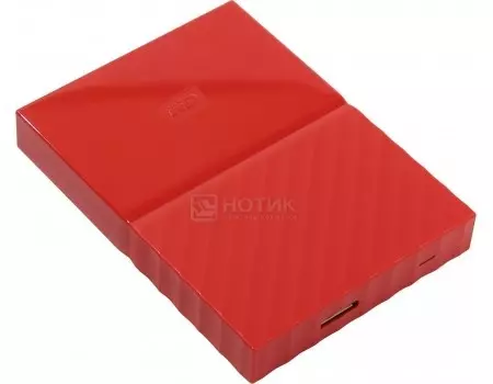Внешний жесткий диск Western Digital 1Tb WDBBEX0010BRD-EEUE My Passport 2.5” USB 3.0, Красный