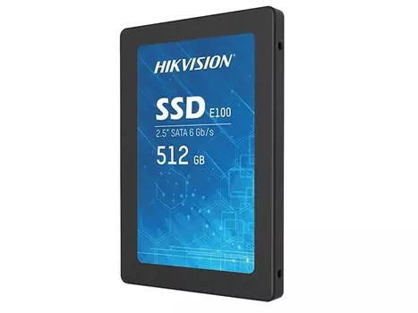Внутренний SSD-накопитель Hikvision E100, 512GB 2,5” SATA-III, TLC 3D NAND, 240 TBW, Черный HS-SSD-E100/512G